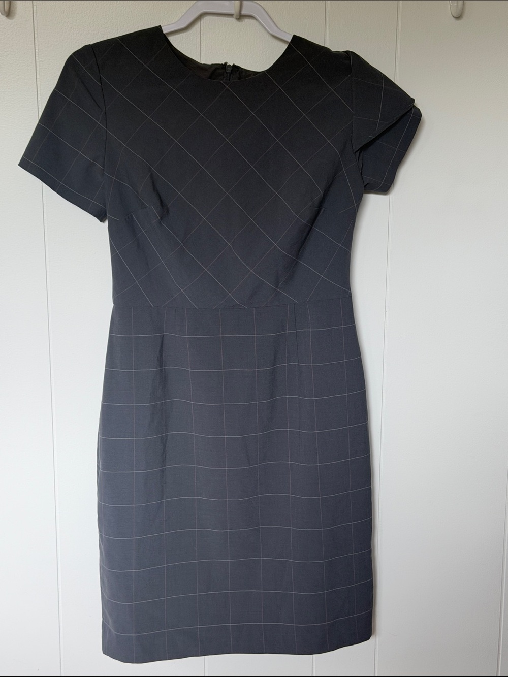 Banana Republic Black Windowpane Sheath Mini Dress